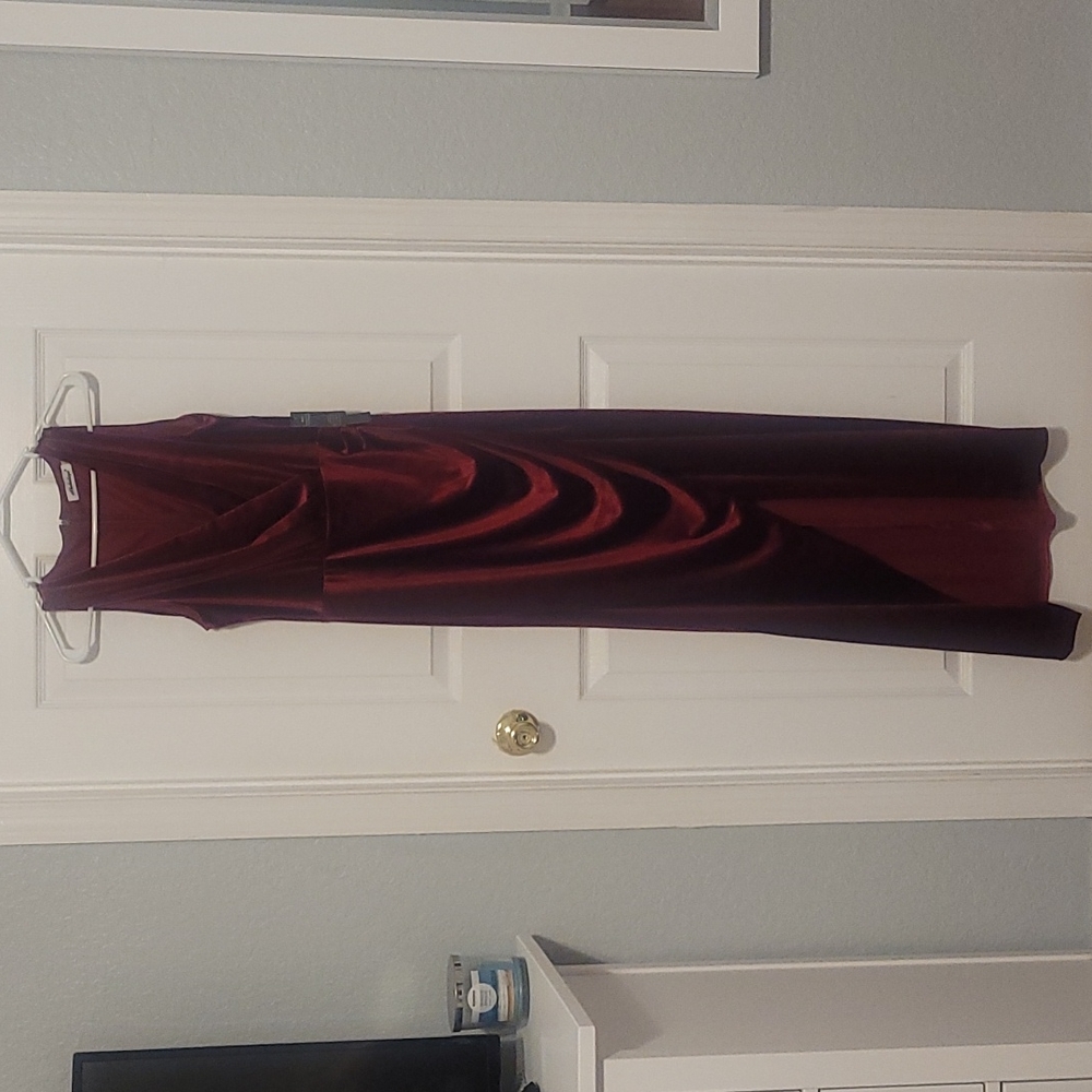 Red velvet dress